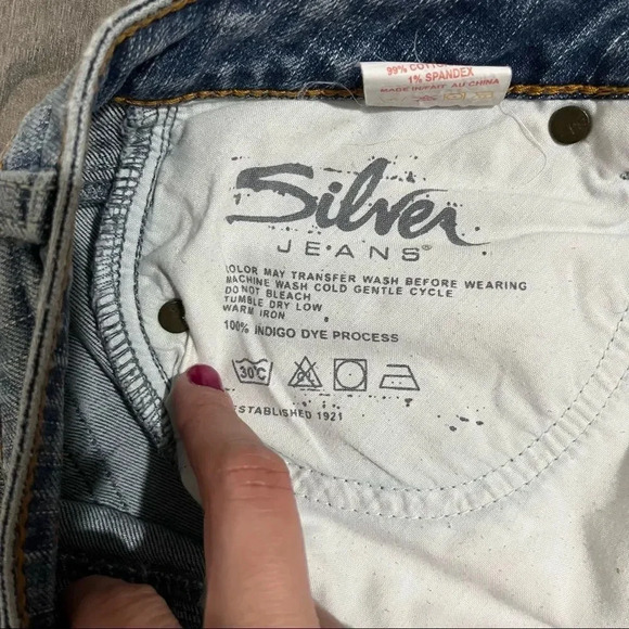 Silver Ravi embroidered mini skirt Size 27 - Picture 5 of 12